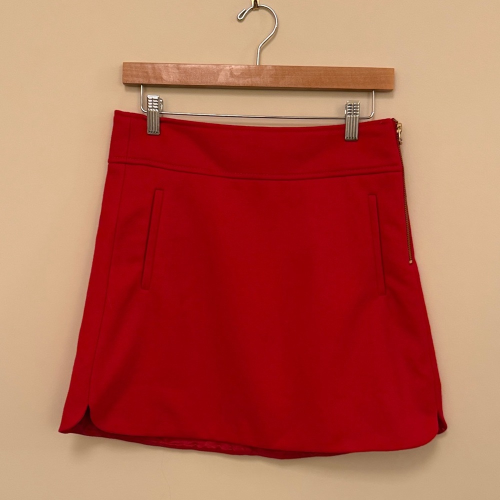 J. Crew Vibrant Red Skirt